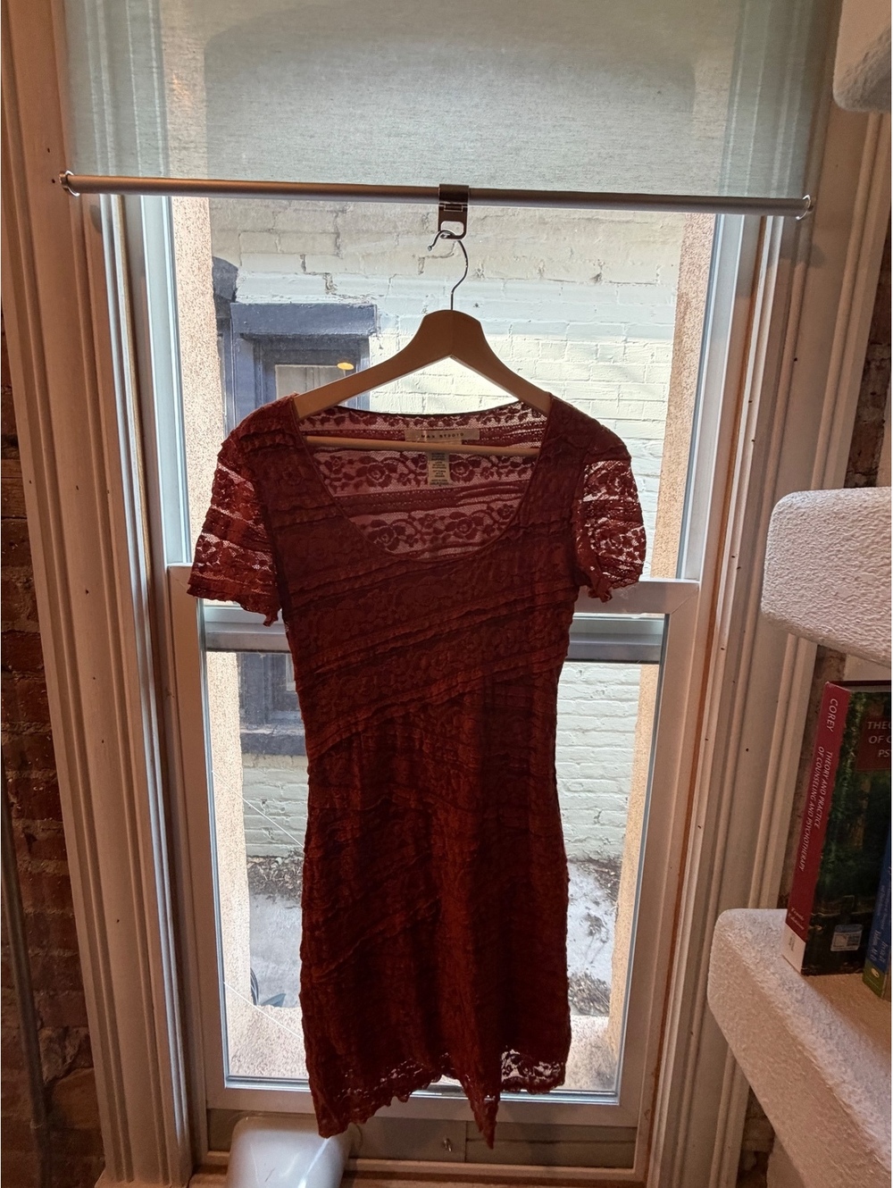 Max Studio red lace dress